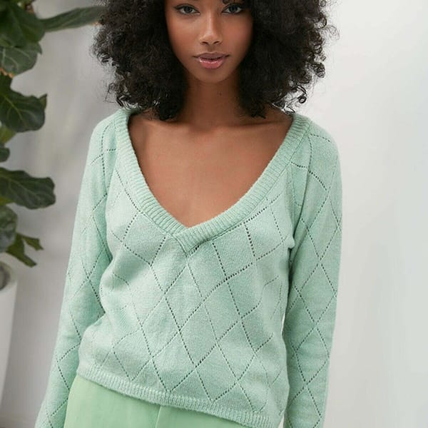 Long Sleeve Pool Neck Knitwear Sweater - Sweaters