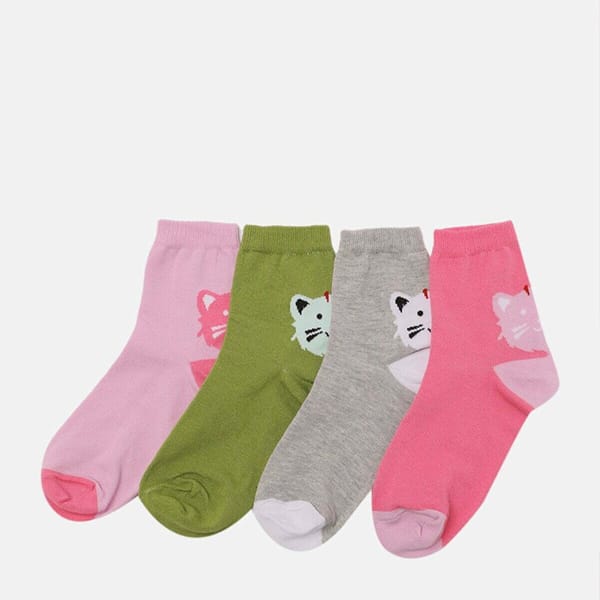 4 Pack Printed Socks - Socks