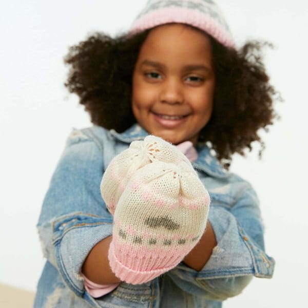 Kids Knitted Gloves & Beanie Set - Caps & Mittens