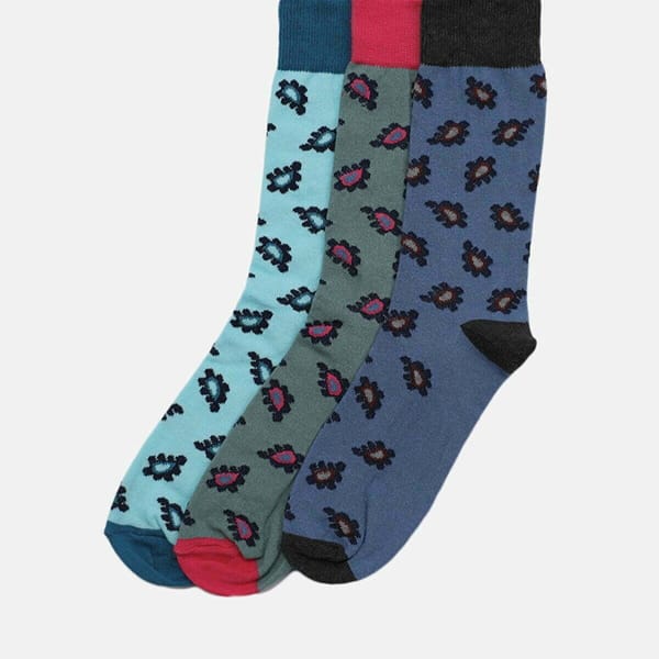 Multicolor Men's 3-Pack Socks - Socks