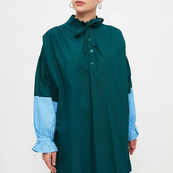 High Neck Tunic Top - Tunics