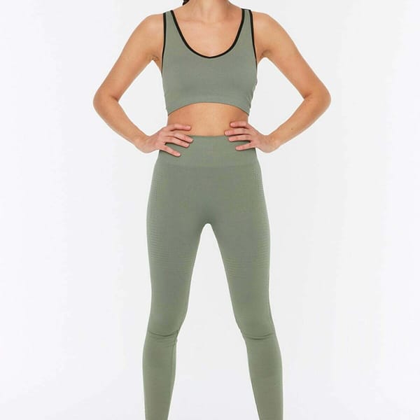 Khaki Green High Waist Women's Leggings