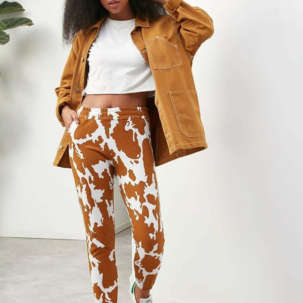 High Waist Printed Sweatpant