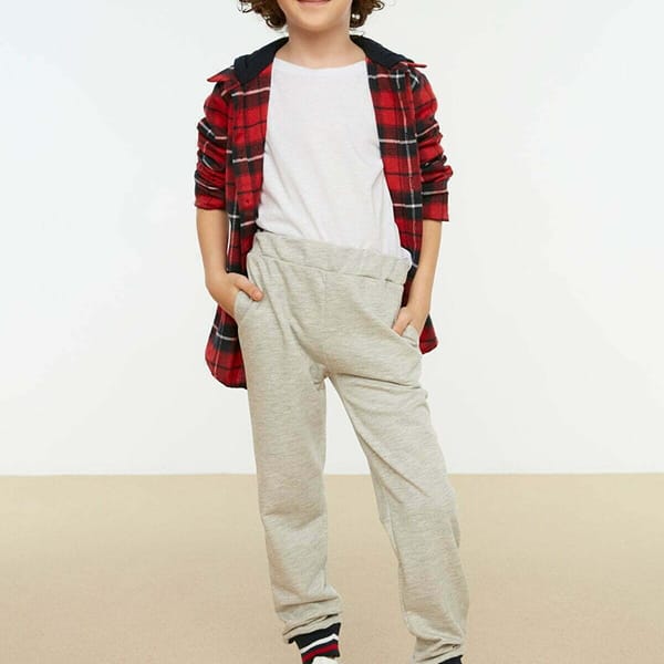 Kids Striped Cuffed Hem Sweatpants
