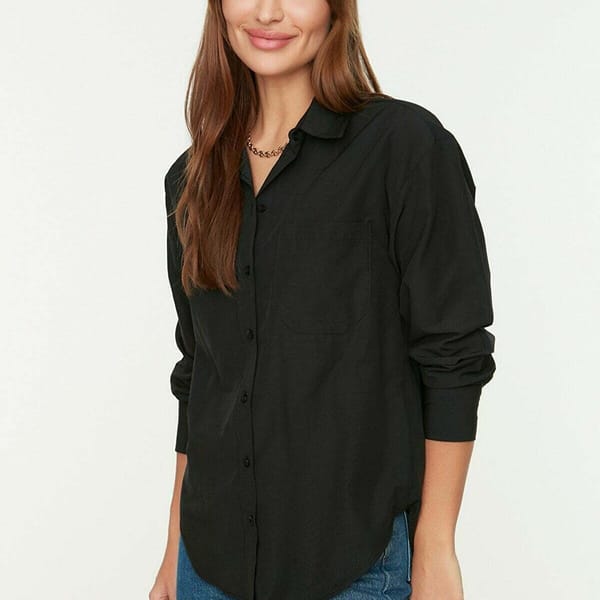 Single Color Oversized Women's Shirt