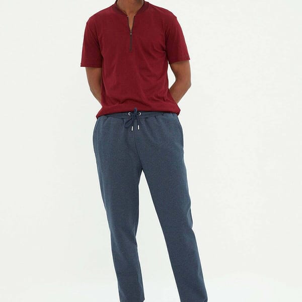 Indigo Solid Casual Men's Joggers