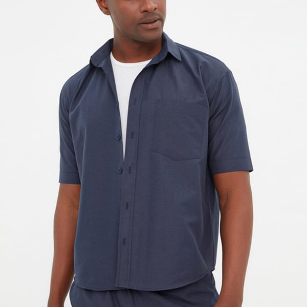 Essential Regular Fit With Pocket Short Sleeve Men's Shirt