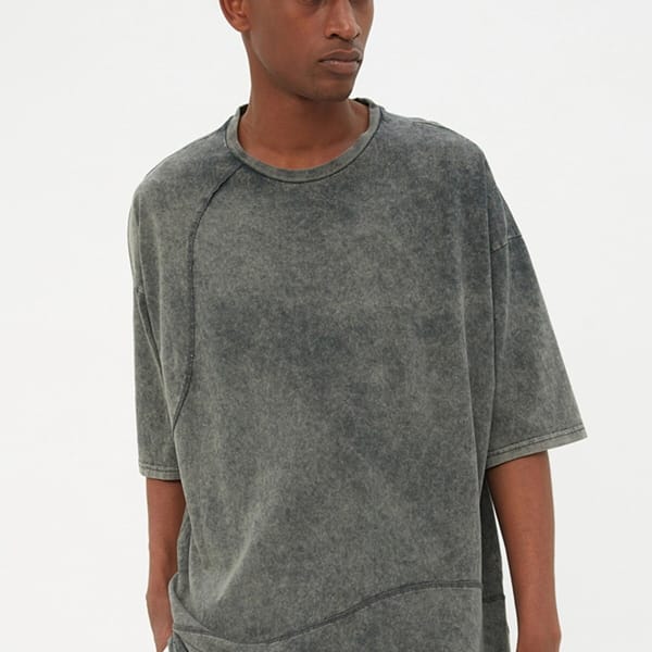 Grey Essential Crew Neck Short Sleeve Men's T-Shirt
