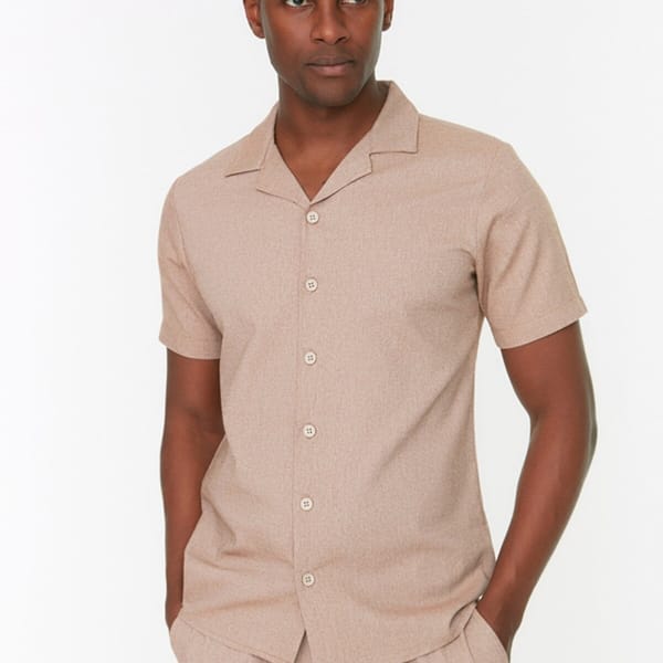 Mink Essential Regular Fit Short Sleeve Men's Shirt