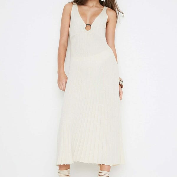 Buckle Detail Knitted Dress