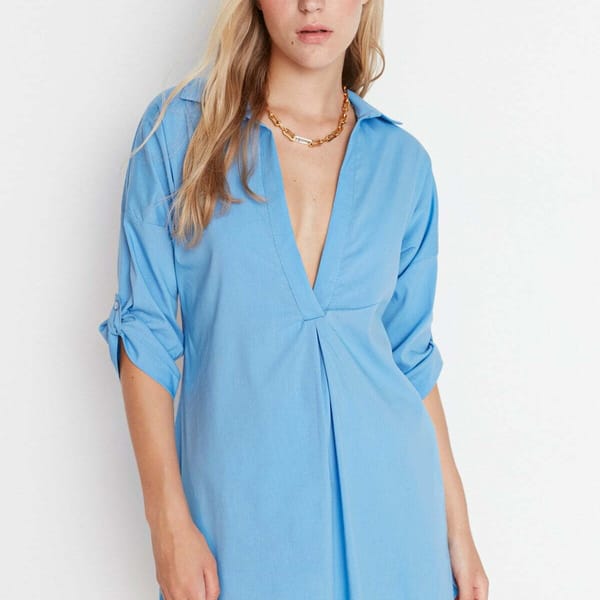 Knitted Shirt Dress