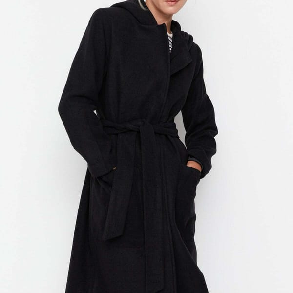 Hooded Cachet Belted Coat
