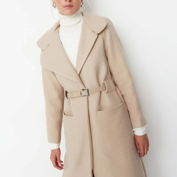 Pocket Detail Longline Coat