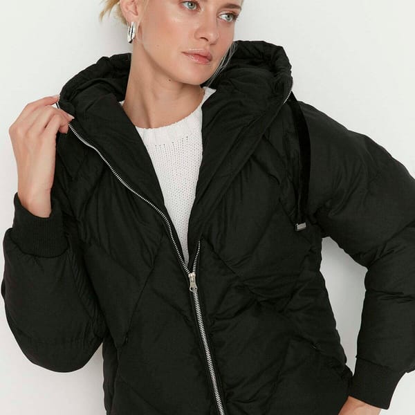 Hooded Puffed Bomber Jacket