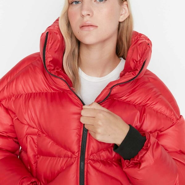 Zipped Oversized Crop Jacket