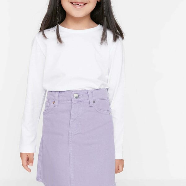 Tasseled Denim Skirt