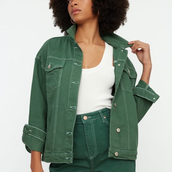 Contrast Basic Denim Jacket