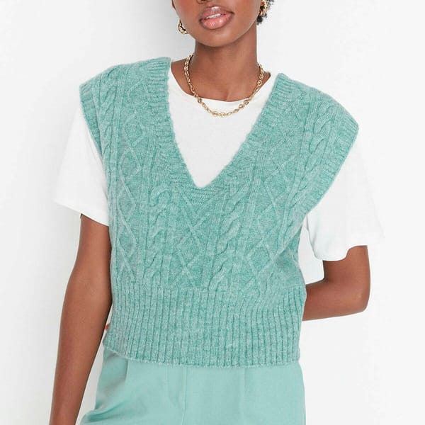 V Neck Knitwear Sweater