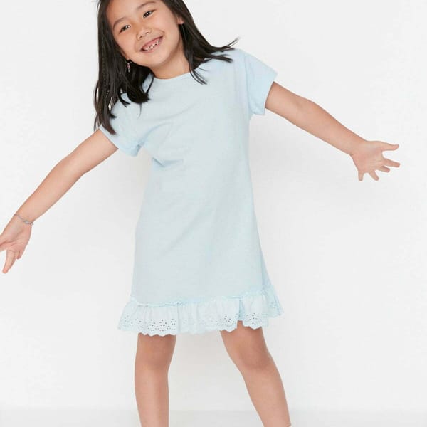 Kids Embroidered Detail Dress