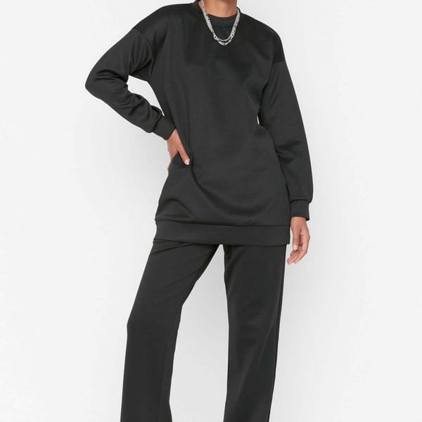 Women's Crew Neck Regular Fit Tracksuit Set