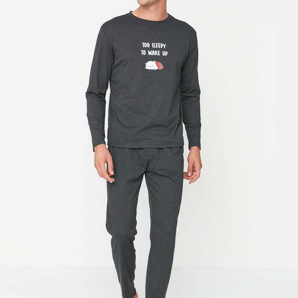 Printed Regular Fit Knitted Pajamas Set