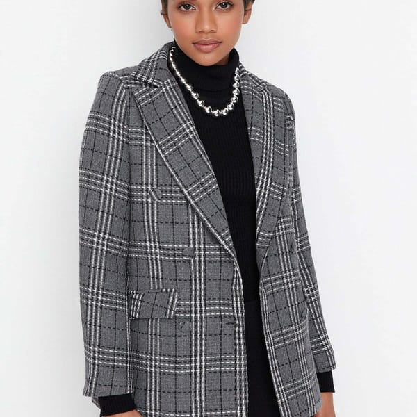 Plaid Blazer Jacket