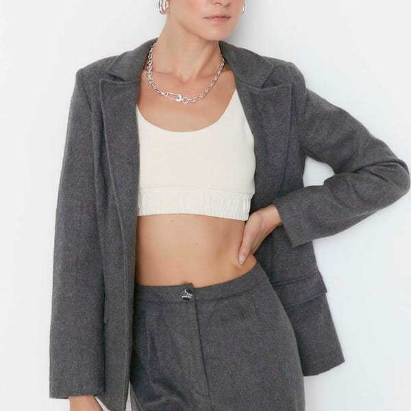 Grey Professional Pocket Women's Jacket