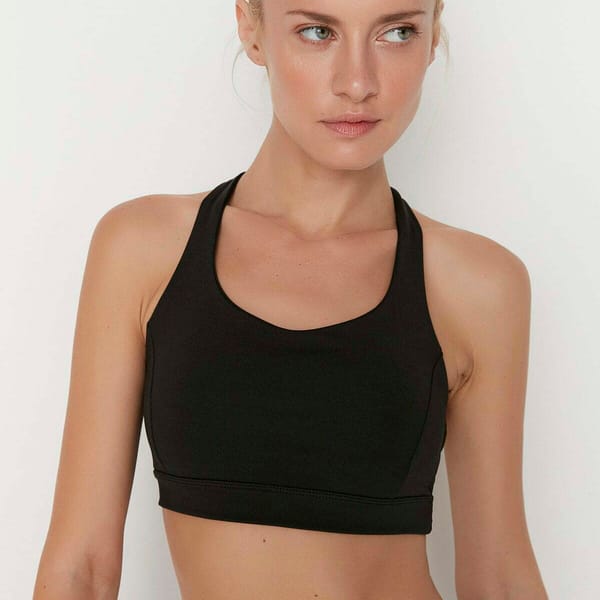 Back Cross Band Detail Support Sports Bra