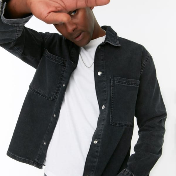 Double Pocket Regular Fit Denim Shirt Jacket