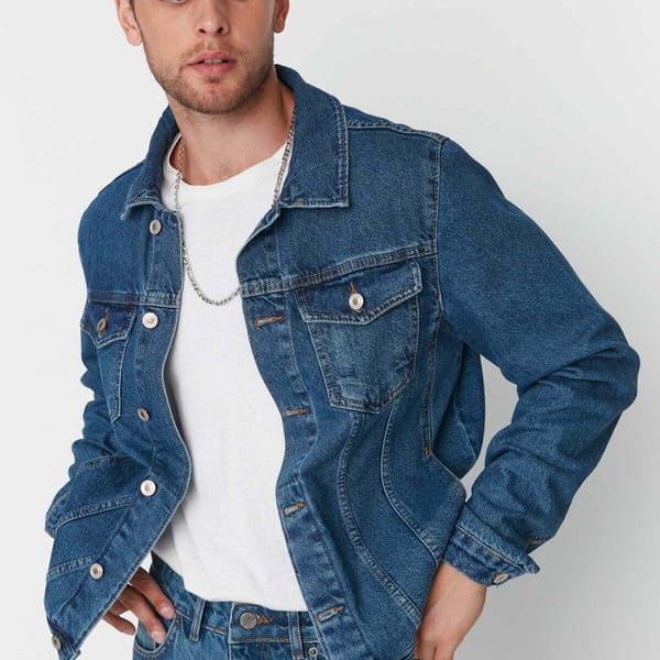 Men's Light Wash Denim Jacket