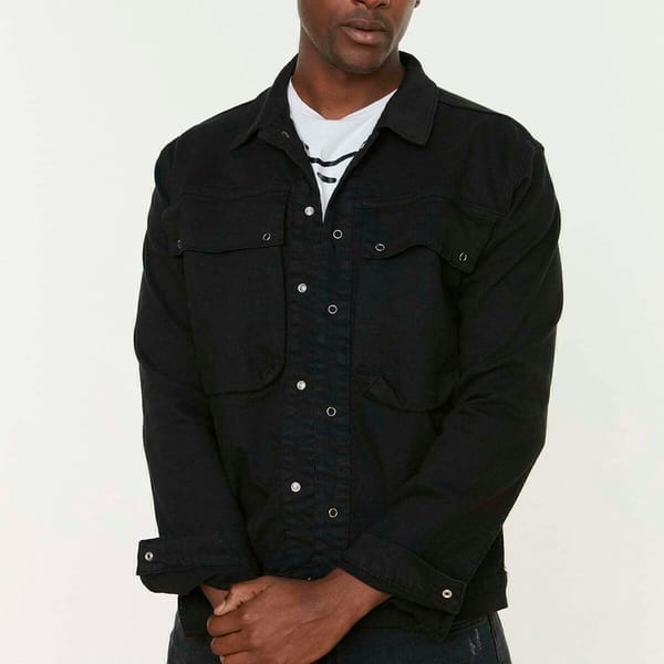 Regular Fit Large Pocket Trucker Jacket