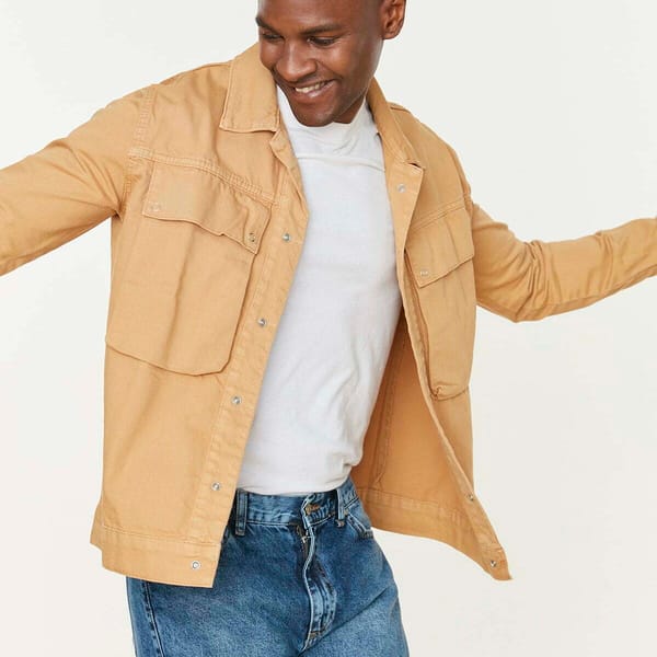 Regular Fit Large Pocket Trucker Jacket
