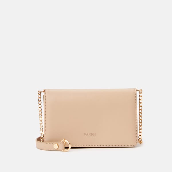 Parigi Beige Women's Flap Crossbody Bag - Crossbody Bags