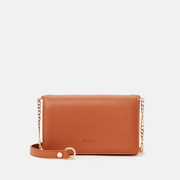 Parigi Tobacco Brown Flap Women's Crossbody Bag - Crossbody Bags