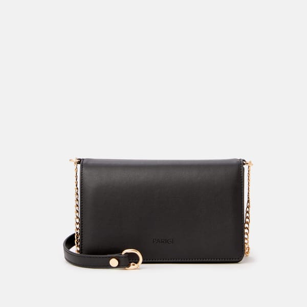 Parigi Black Women's Flap Crossbody Bag - Crossbody Bags
