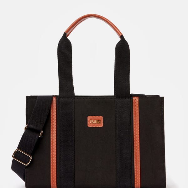 Parigi Women's Black Canvas Tote Bag - Tote Bags