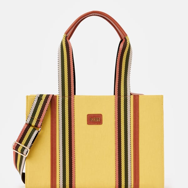 Parigi Women's Yellow Canvas Tote Bag - Tote Bags