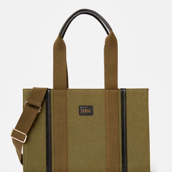 Parigi Women's Green Canvas Tote Bag - Tote Bags