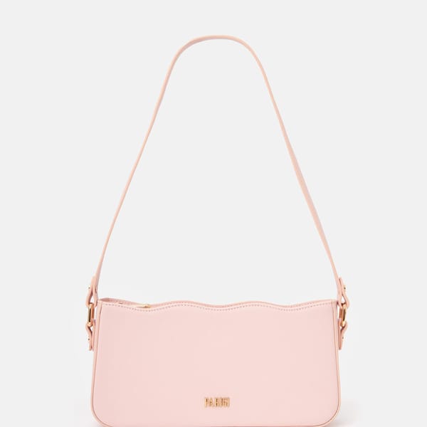 Parigi Powder Pink Women's Baguette Shoulder Bag - Shoulder Bags
