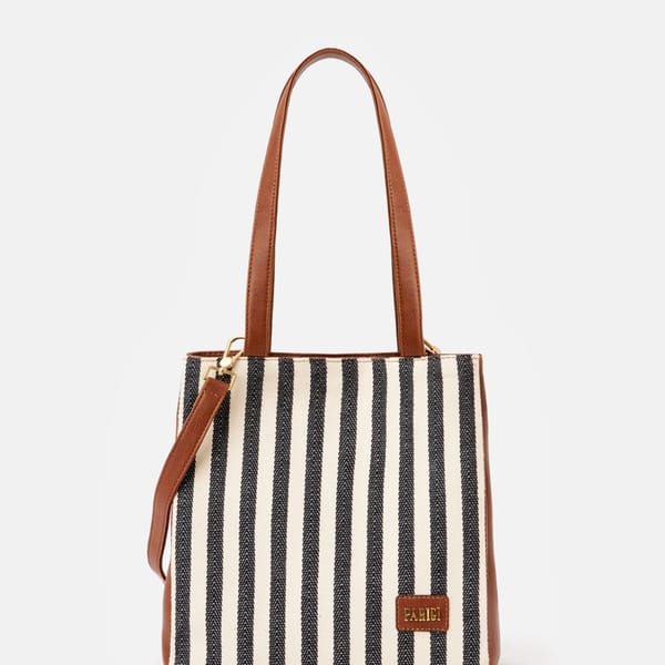 Parigi Women's Black Strap Tote Bag - Tote Bags