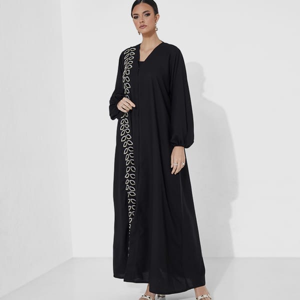 Women's Gold S Velvet Abaya