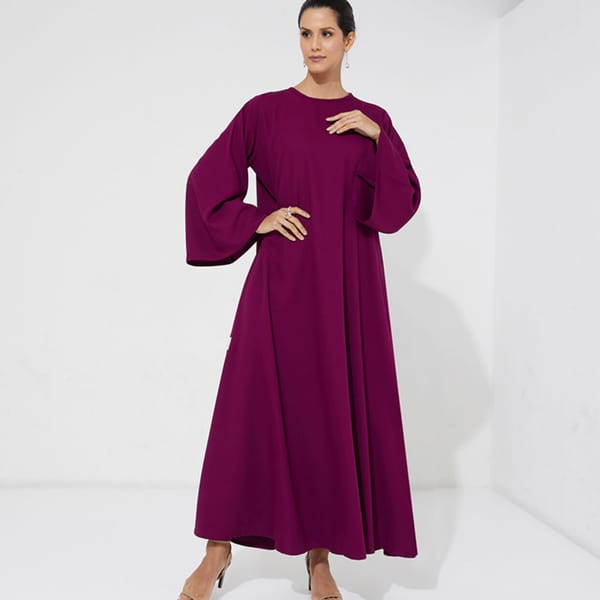 Purple 271 Simple Dress Abaya