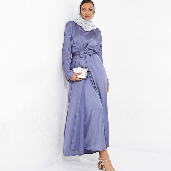 Women's Bright Grey Abaya