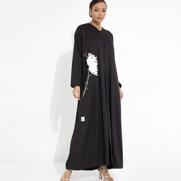 Women's White Prominent Abaya
