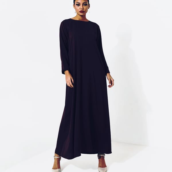 Inner Dress Abaya Black - Long Sleeves