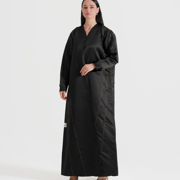 Women's Brown Line Abaya