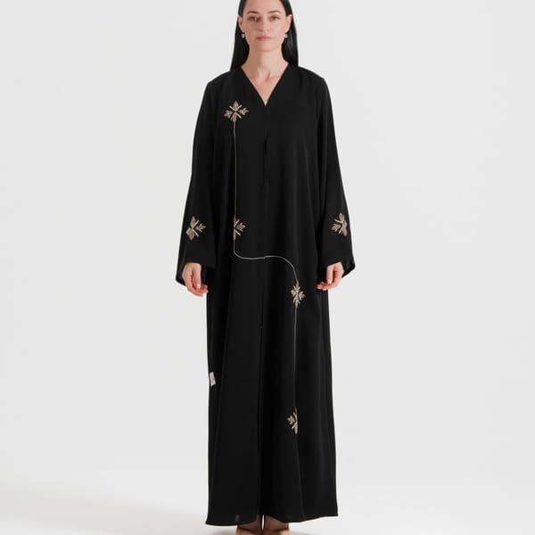 Women's 6D Brown Design Abaya