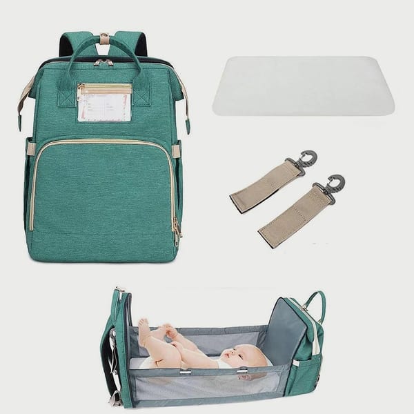 Pikkaboo 4In1 Diaper Bag With Changing Station/Crib