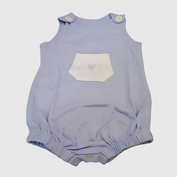 Forever Cute Overall Romper (Blue)