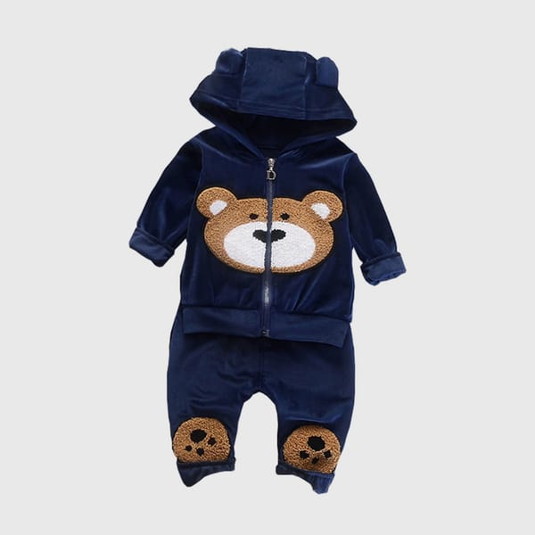 Cute Bear Velvet Set